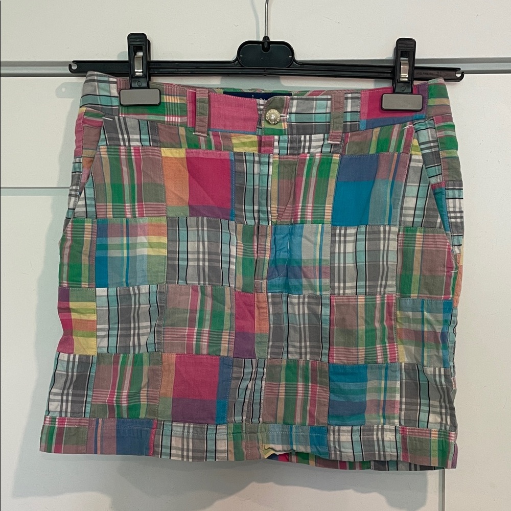 Vibrant Patchwork Mini Skirt